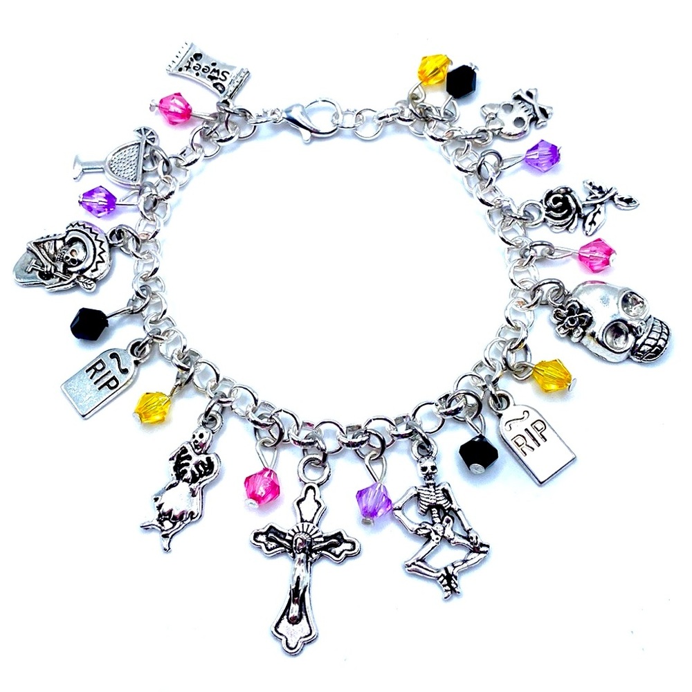 Day Of The Dead Charm Bracelet